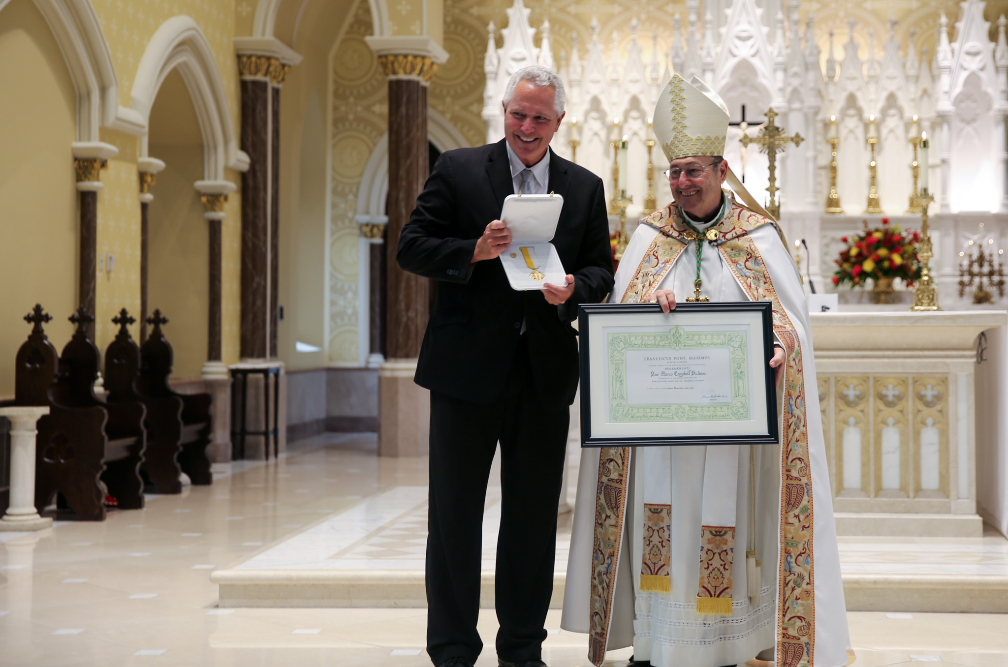 Mark Dickson and Bishop Robert E. Guglielmone